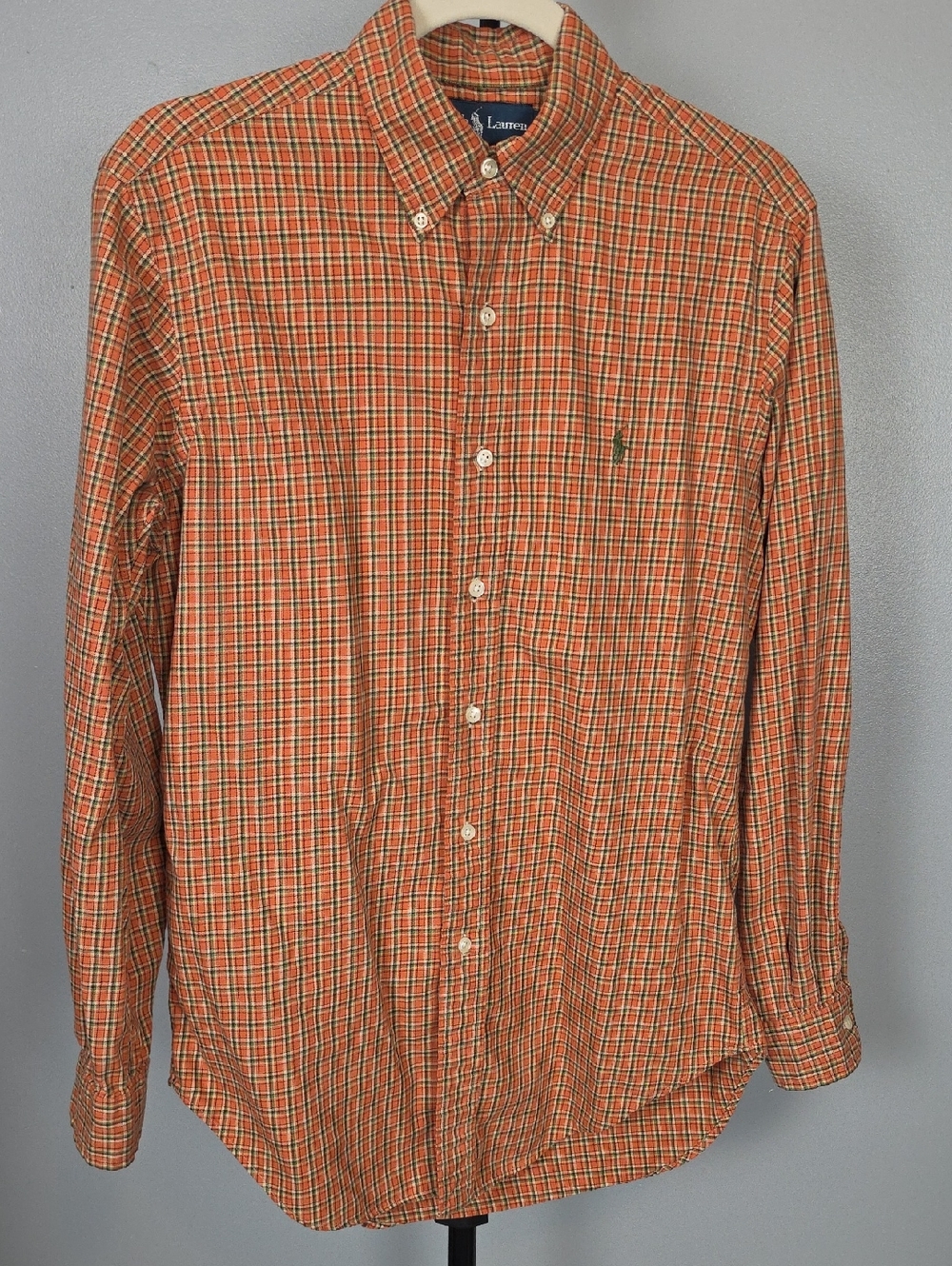 Ralph Lauren Men's Classic Fit Plaid Button Down LS Shirt 100% Cotton Size S
